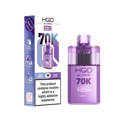 HQD Glow Air 70K Prefilled Pod Kit - Summer Dream & Blue Razz Cherry - Flawless Vape Shop