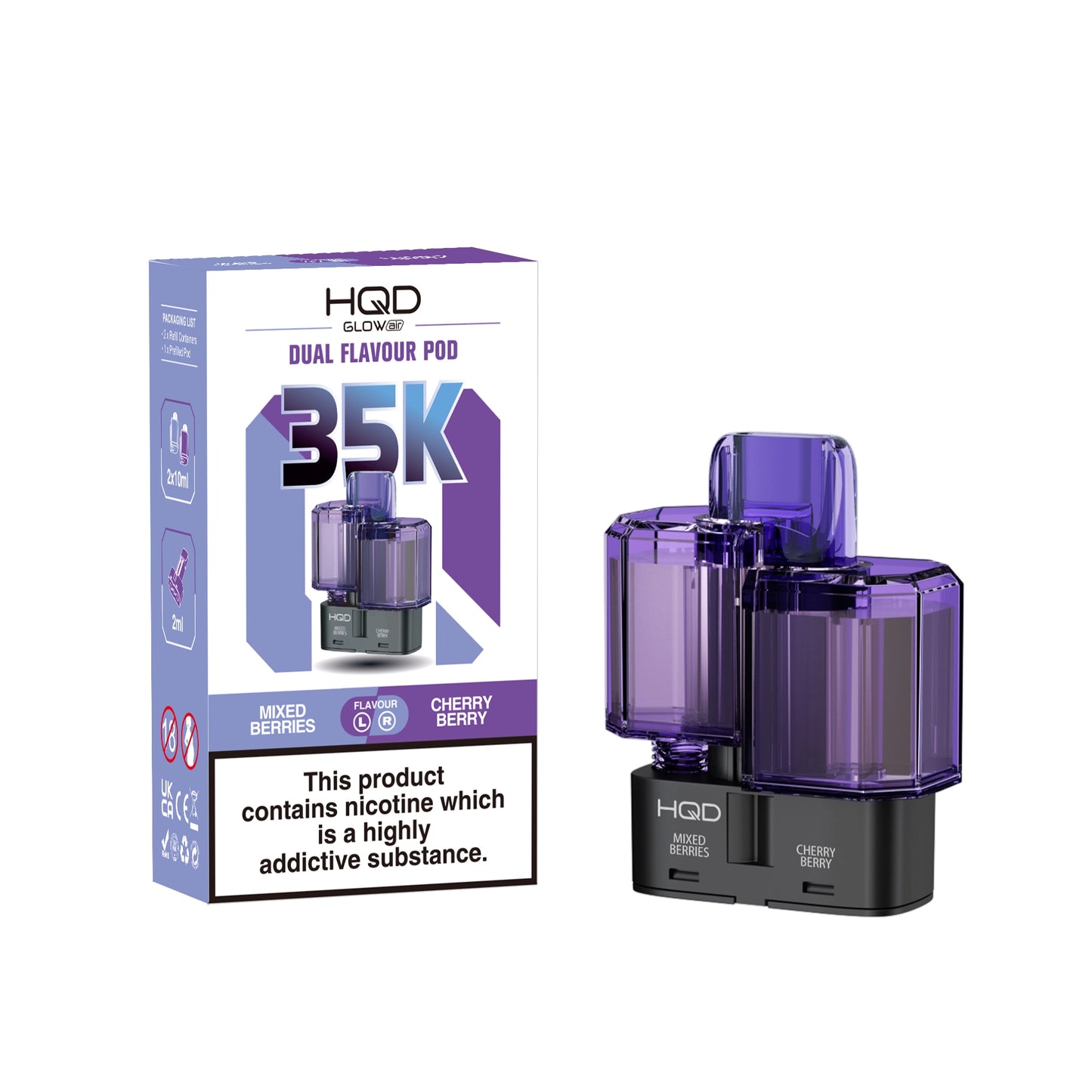 HQD Glow Air 35K Refill Pods