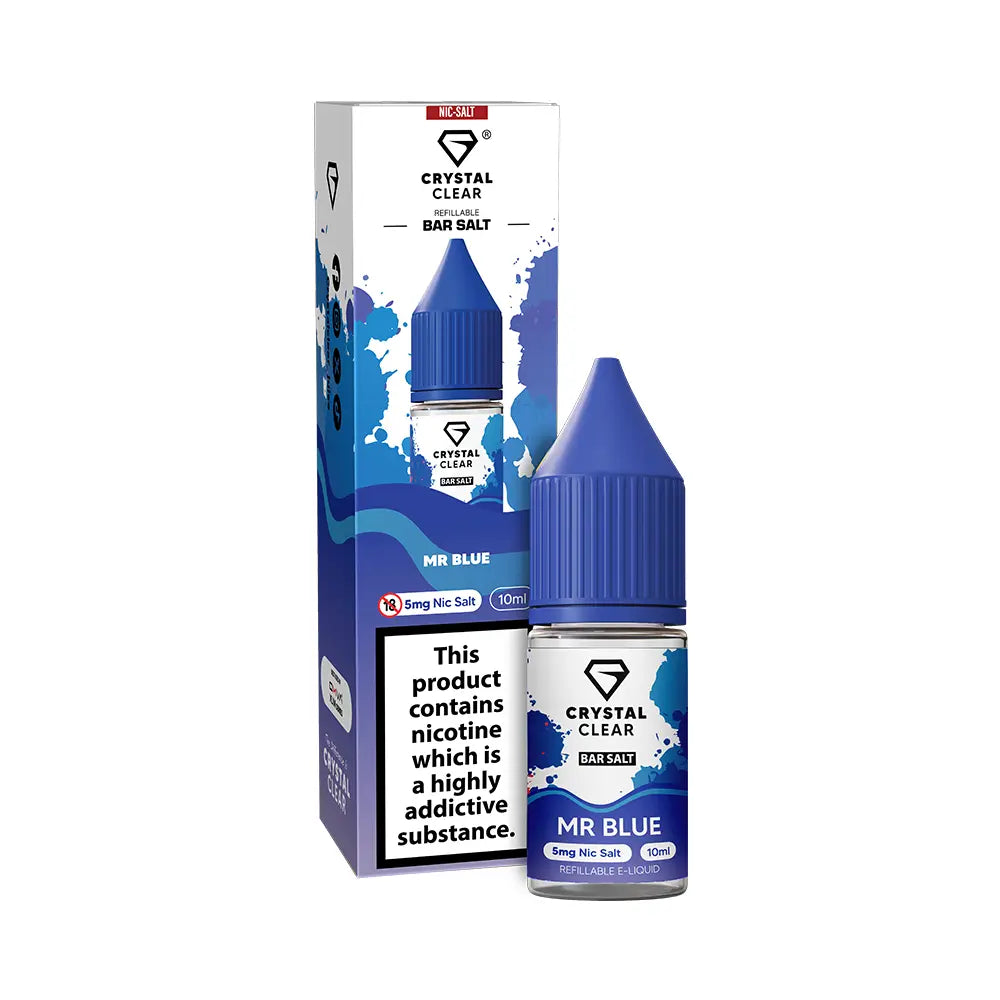 Crystal Clear Bar Nic Salt 10ml Mr Blue