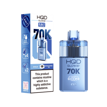 HQD Glow Air 70K Prefilled Pod Kit - Summer Dream & Blue Razz Cherry - Flawless Vape Shop