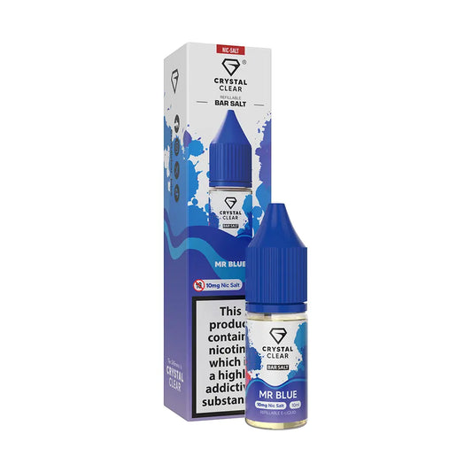 Crystal Clear Bar Nic Salts 10ml - Mr Blue