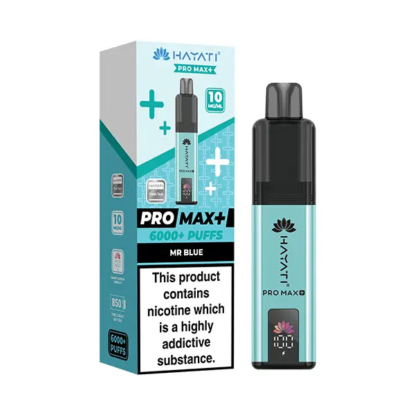 Hayati Pro Max 6000+ Pod Kit 10mg - Blue Razz Cherry - Flawless Vape Shop