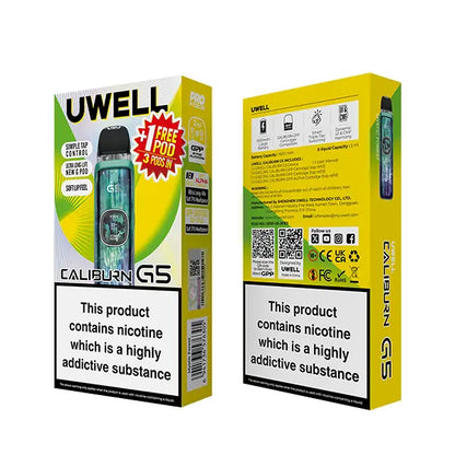 Uwell Caliburn G5 Vape Kit - Black Gold - Flawless Vape Shop