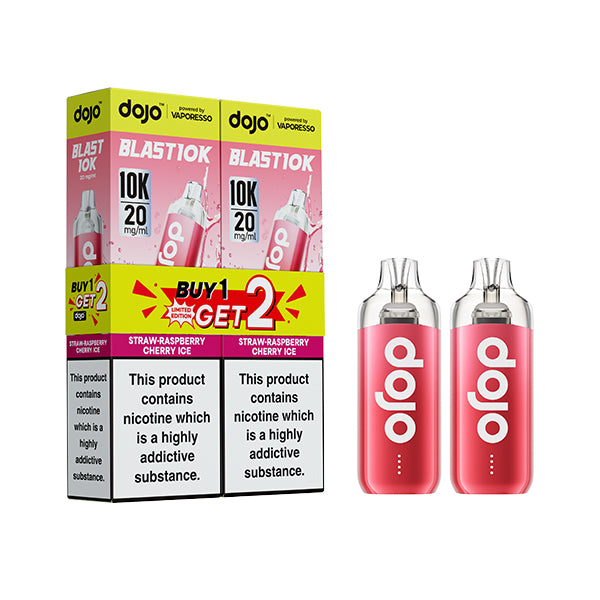 Vaporesso DOJO Blast 10K Bundle Limited Version 20mg - Fizzy Cherry - Flawless Vape Shop