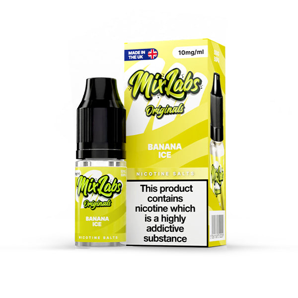 Mix Labs Salts 10ml Banana Ice - 10mg - Flawless Vape Shop