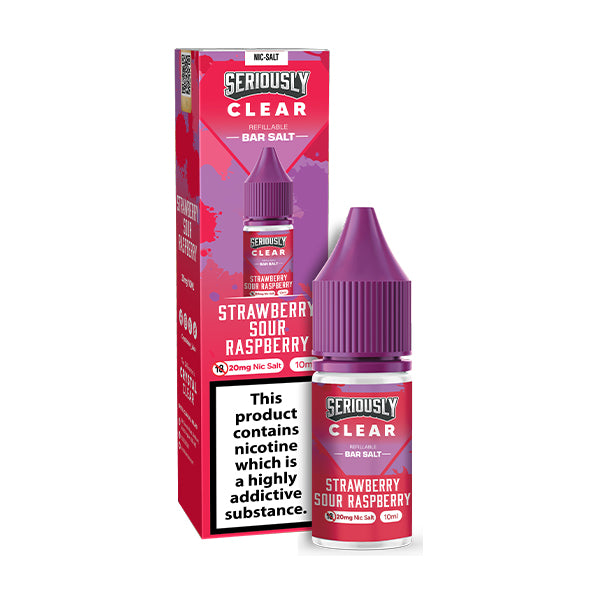 Doozy Vape Seriously Clear Nic Salts Strawberry Sour Raspberry - 5mg - Flawless Vape Shop