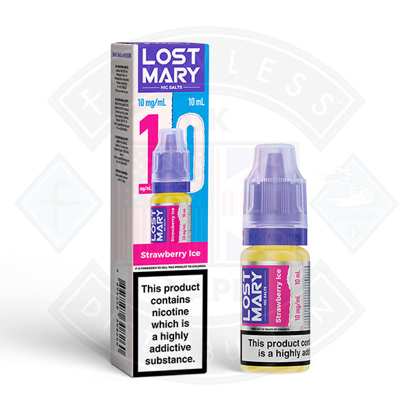 LOST MARY Strawberry Ice Nic Salts E-Liquid 10ml - 20mg - Flawless Vape Shop