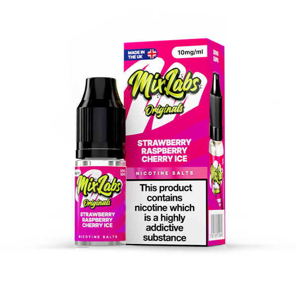 Mix Labs Salts 10ml Strawberry Raspberry Cherry Ice