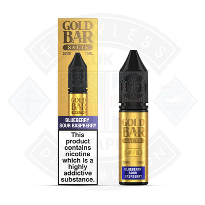Gold Bar Blue Sour Raspberry Nic Salt 10ml - 10mg - Flawless Vape Shop