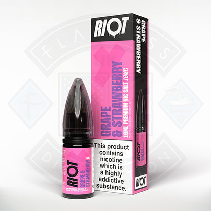 Riot X Salt 10ml Grape Strawberry - 10mg - Flawless Vape Shop