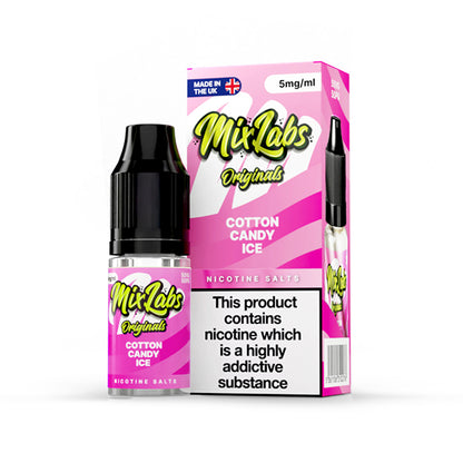 Mix Labs Salts 10ml Cotton Candy ICE - 10mg - Flawless Vape Shop