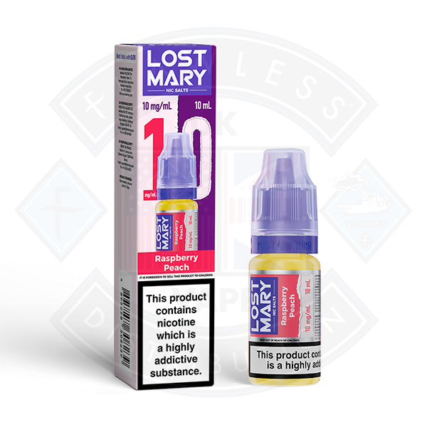 LOST MARY Raspberry Peach Nic Salts E-Liquid 10ml