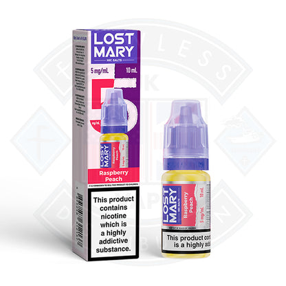 LOST MARY Raspberry Peach Nic Salts E-Liquid 10ml