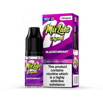 Mix Labs Salts 10ml Blackcurrant - 10mg - Flawless Vape Shop