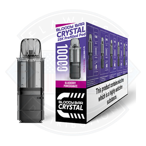 Bloody Bar Crystal 10K Prefilled Pod - Blueberry Cherry Cranberry - Flawless Vape Shop
