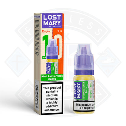 LOST MARY Kiwi Passionfruit Guava Nic Salts E-Liquid 10ml - 20mg - Flawless Vape Shop