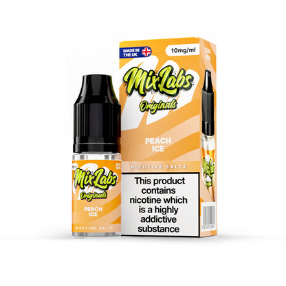 Mix Labs Salts 10ml Peach Ice - 10mg - Flawless Vape Shop