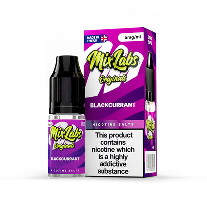 Mix Labs Salts 10ml Blackcurrant - 10mg - Flawless Vape Shop