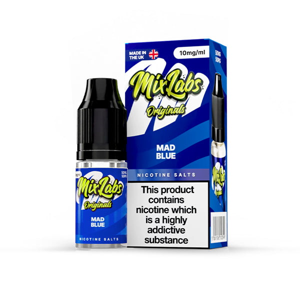 Mix Labs Salts 10ml Mad Blue - 10mg - Flawless Vape Shop