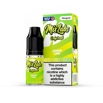 Mix Labs Salts 10ml Lemon Lime - 10mg - Flawless Vape Shop