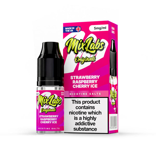 Mix Labs Salts 10ml Strawberry Raspberry Cherry Ice