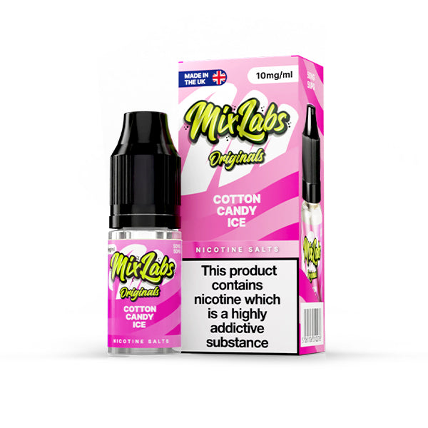 Mix Labs Salts 10ml Cotton Candy ICE - 10mg - Flawless Vape Shop