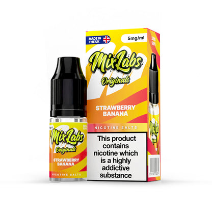 Mix Labs Salts 10ml Strawberry Banana - 10mg - Flawless Vape Shop