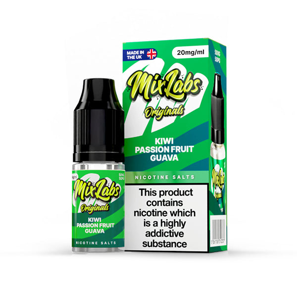 Mix Labs Salts 10ml Kiwi Passionfruit Guava - 10mg - Flawless Vape Shop