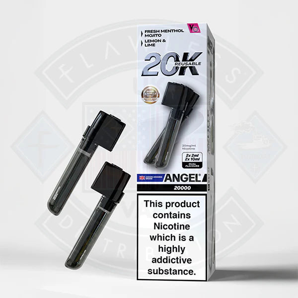 Vapes Bars Angel 20K Prefilled Vape Pods + Refill Container - Black Edition - Flawless Vape shop