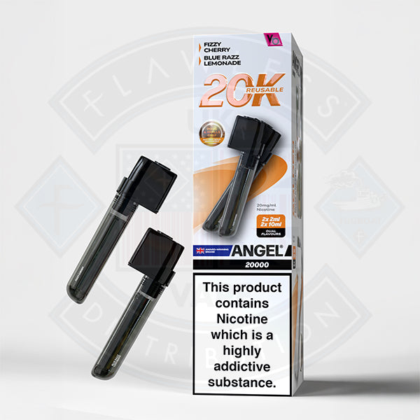 Vapes Bars Angel 20K Prefilled Vape Pods + Refill Container - Black Edition - Flawless Vape shop