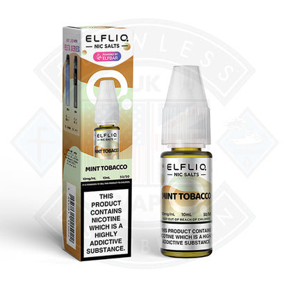 Elf Bar ELFLIQ Mint Tobacco Nic Salt 10ml - 5mg - Flawless Vape Shop