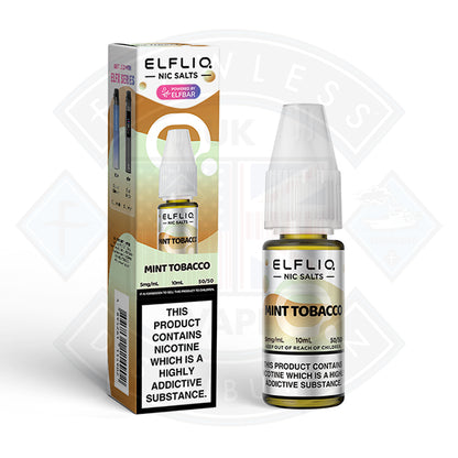 Elf Bar ELFLIQ Mint Tobacco Nic Salt 10ml - 5mg - Flawless Vape Shop