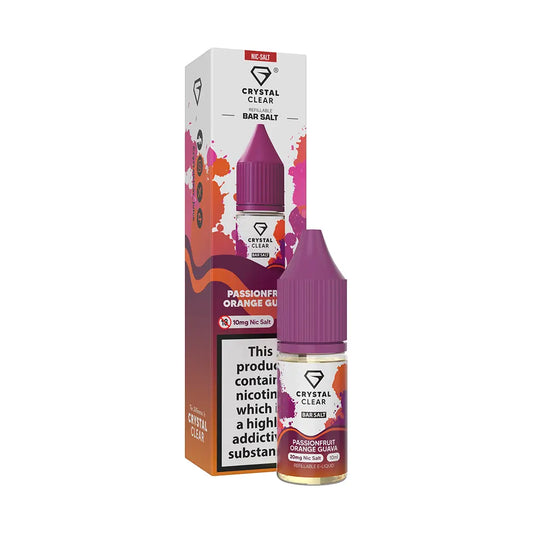 Crystal Clear Bar Nic Salts 10ml - Passionfruit Orange Guava