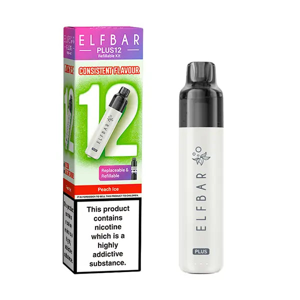 Elfbar Plus 12 Prefilled Vape Kit - Banana Ice - Flawless Vape Shop