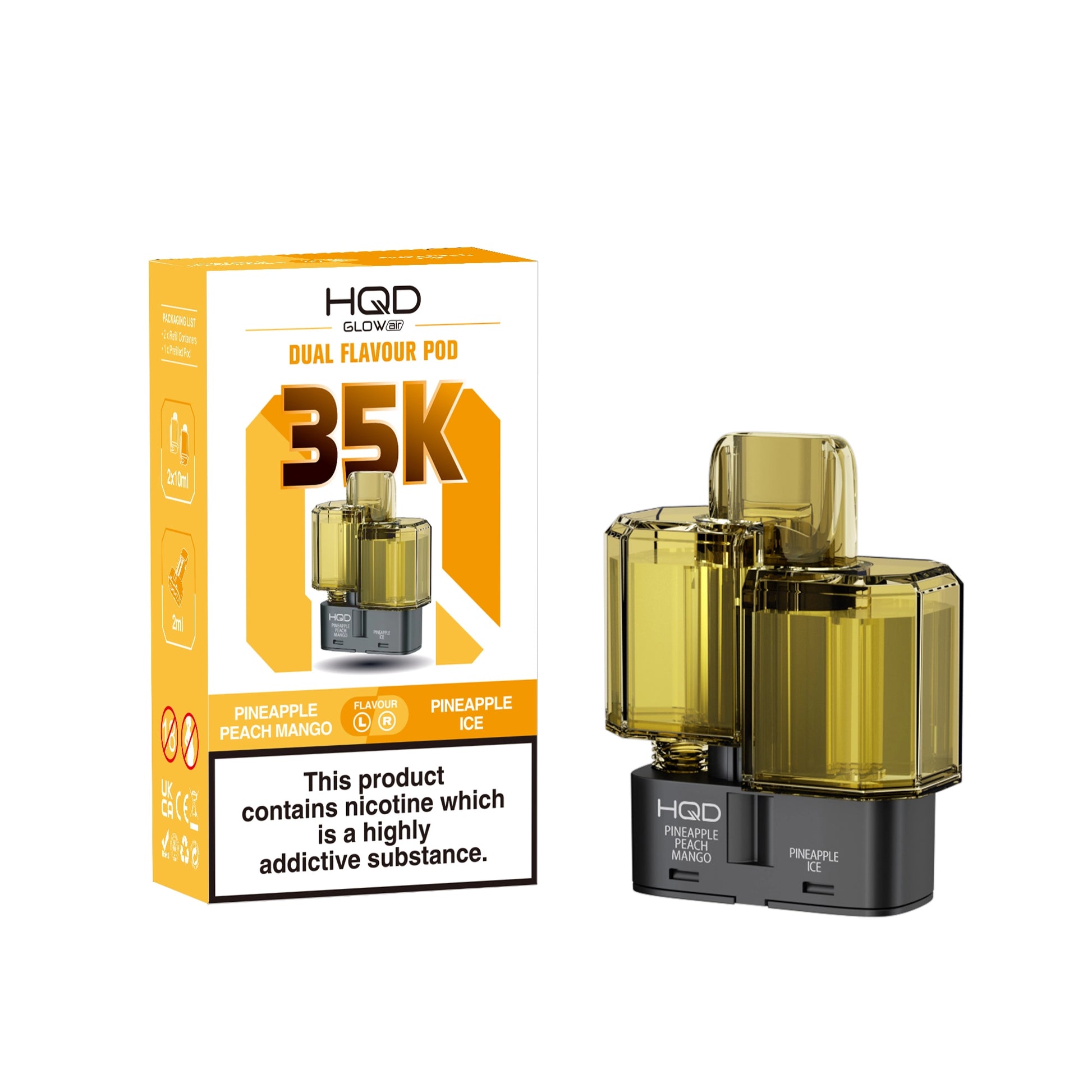 HQD Glow Air 35K Refill Pods - Bear & Bainbow - Flawless Vape Shop