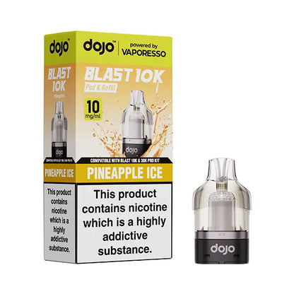 Dojo Blast 10k / 30k Replacement Pods 10mg - Straw Raspberry Cherry Ice - Flawless Vape Shop