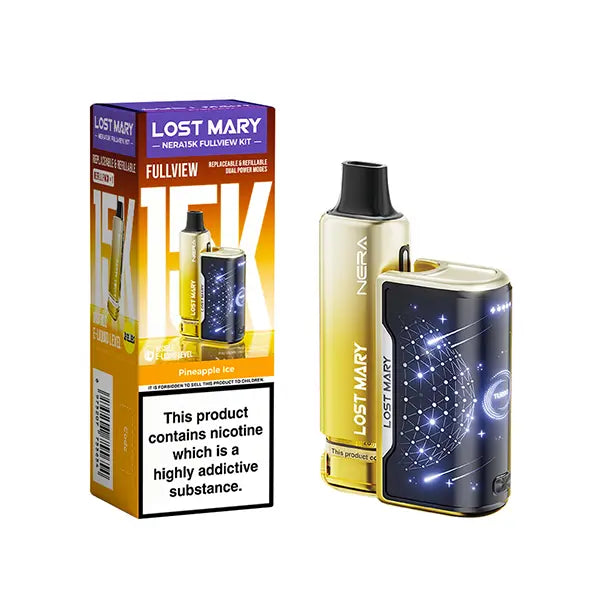 Lost Mary Nera15K Fullview Prefilled Vape Kit - Banana Ice - Flawless Vape Shop