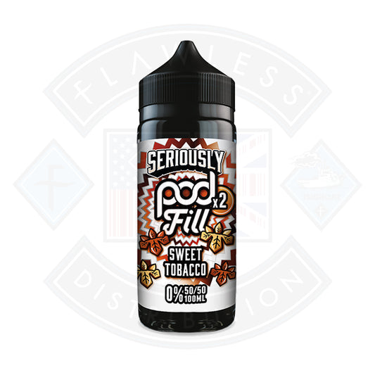 Doozy Vape Seriously Pod Fill X2 Sweet Tobacco 0mg 100ml Shortfill