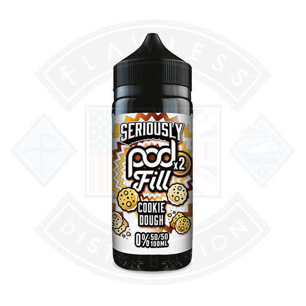 Doozy Vape Seriously Pod Fill X2 Cookie Dough 0mg 100ml Shortfill - Flawless Vape Shop