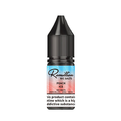 Ramillion 10ml  Nic Salt Peach Ice - 10mg - Flawless Vape Shop