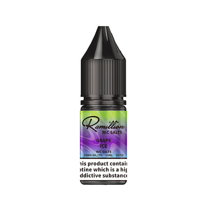 Ramillion 10ml  Nic Salt Grape Ice - 10mg - Flawless Vape Shop