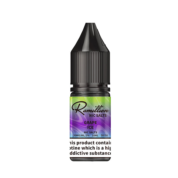 Ramillion 10ml  Nic Salt Grape Ice - 10mg - Flawless Vape Shop