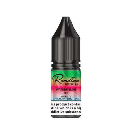 Ramillion 10ml  Nic Salt Watermelon Ice - 10mg - Flawless Vape Shop