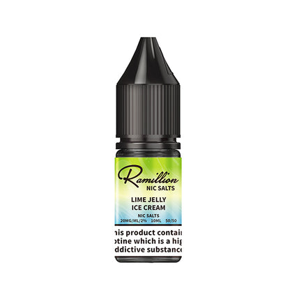 Ramillion 10ml  Nic Salt Lime Jelly Ice-cream - 10mg - Flawless Vape Shop