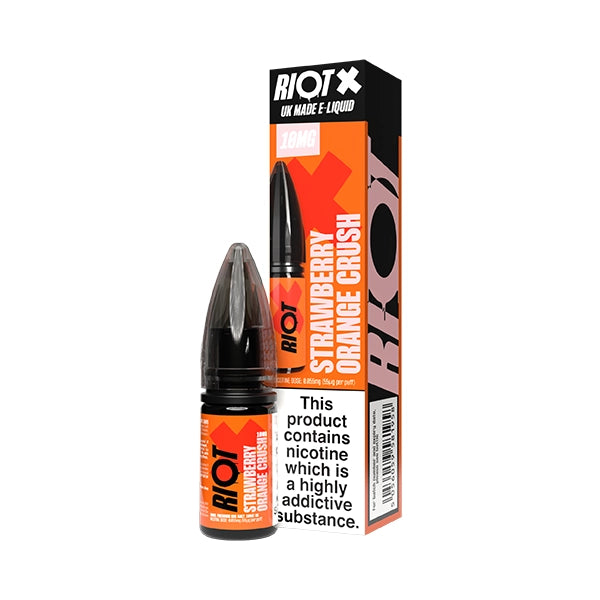 Riot X Salt 10ml Strawberry Orange Crush - 10mg - Flawless Vape Shop
