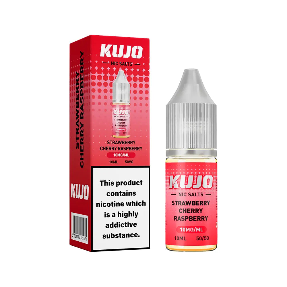 KUJO Nic Salt 10ml Strawberry Cherry Raspberry - 5mg - Flawless Vape Shop