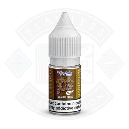 Kingston Pod Juice Tobacco Blend 10ml - 3mg - Flawless Vape Shop