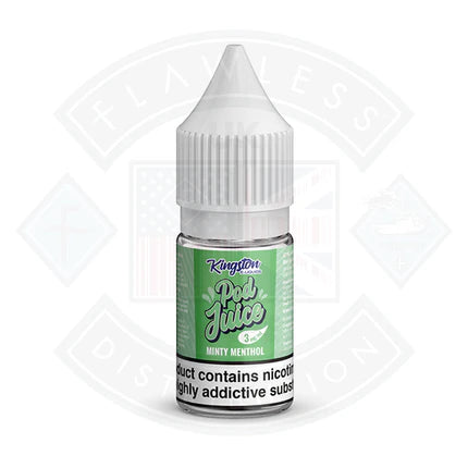 Kingston Pod Juice Minty Menthol 10ml - 3mg - Flawless Vape Shop