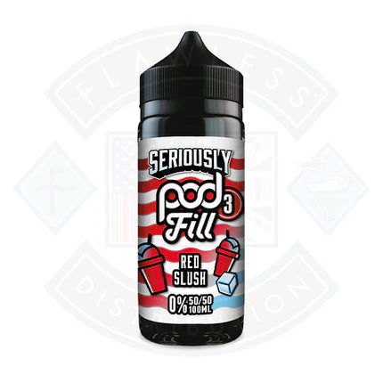 Doozy Vape Seriously Red Slush Pod Fill 3 50/50 0mg 100ml Shortfill