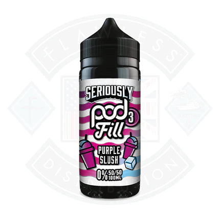 Doozy Vape Seriously Purple Slush Pod Fill 3 50/50 0mg 100ml Shortfill - Flawless Vape Shop